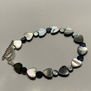 Abalone shell heart bracelet